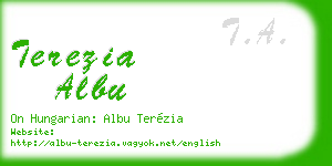 terezia albu business card